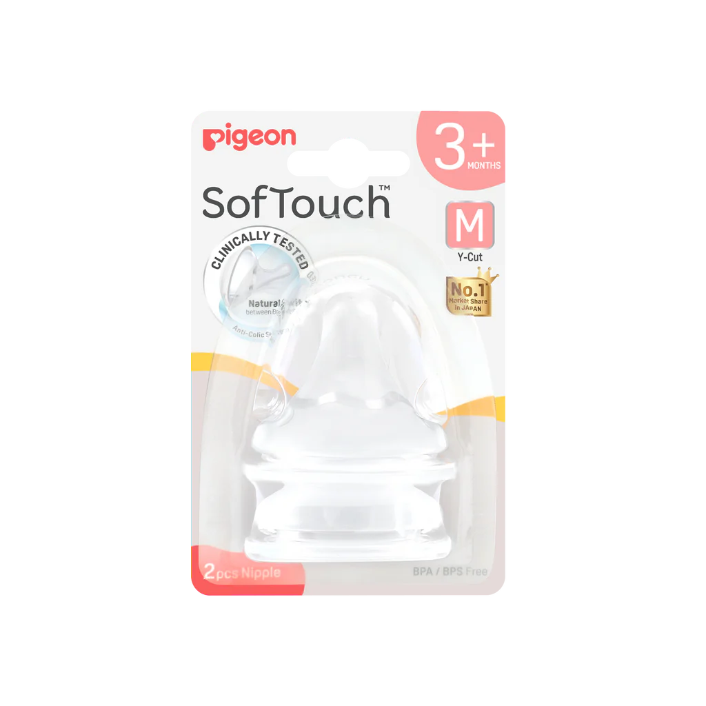 PIGEON SOFTOUCH BPP PERISTALTIC PLUS TEAT M 2PCS