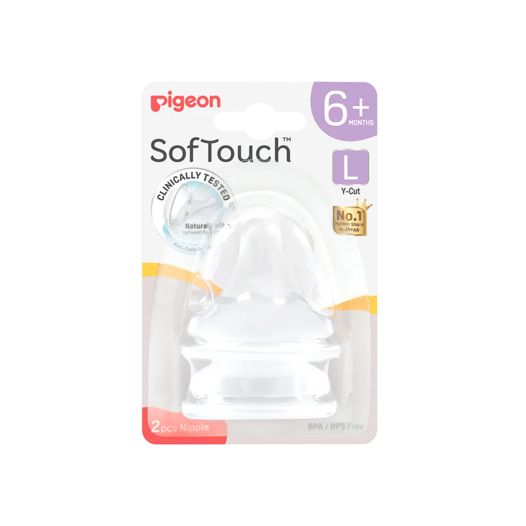 PIGEON SOFTOUCH BPP PERISTALTIC PLUS TEAT L 2PCS