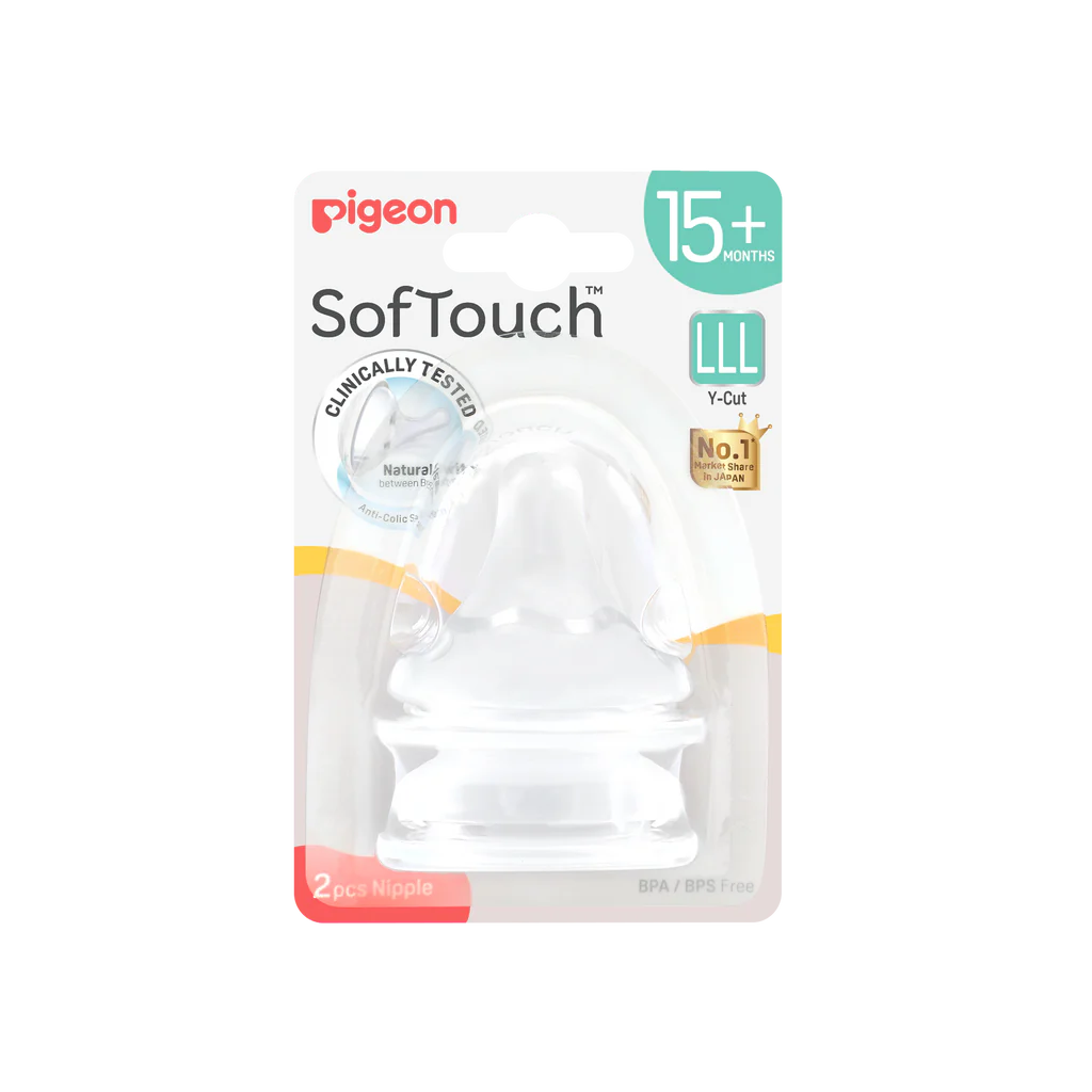 PIGEON SOFTOUCH BPP PERISTALTIC PLUS TEAT LLL 2PCS