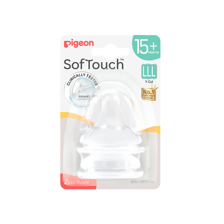 PIGEON SOFTOUCH BPP PERISTALTIC PLUS TEAT LLL 2PCS
