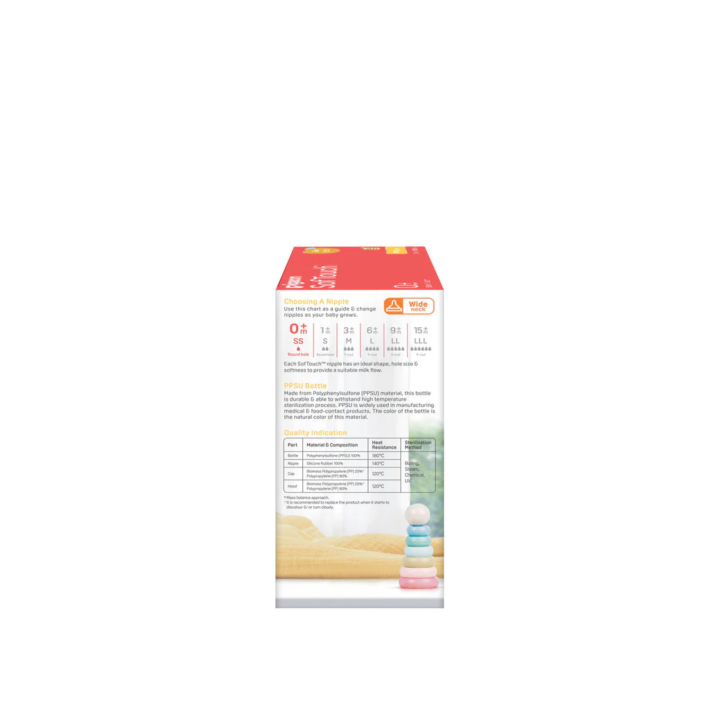 PIGEON SOFTOUCH BPP BOTTLE PPSU TWIN PACK 160ML