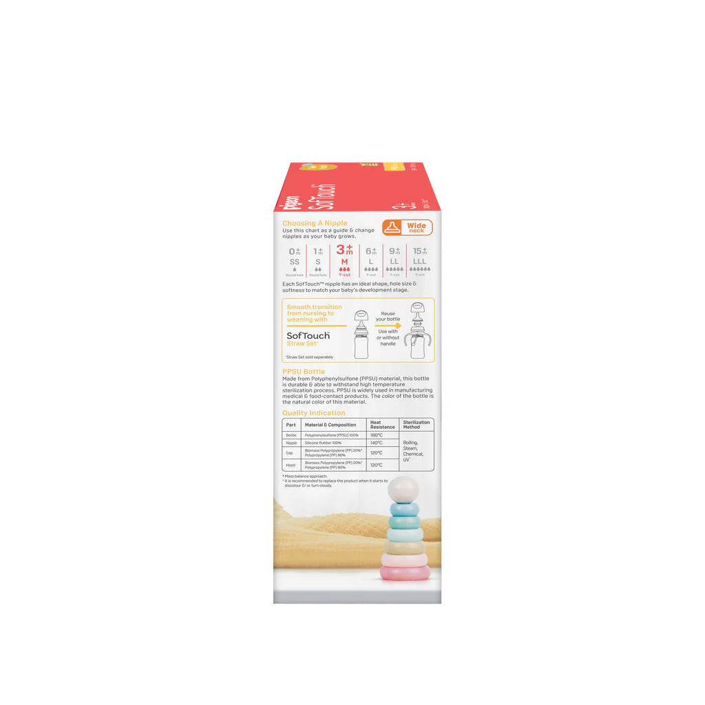 PIGEON SOFTOUCH BPP BOTTLE PPSU TWIN PACK 240ML