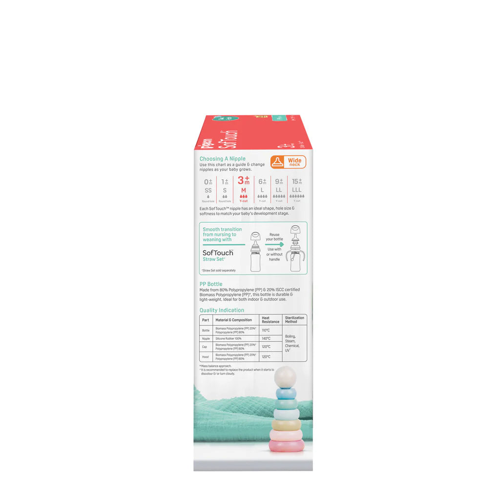 PIGEON SOFTOUCH BPP BOTTLE PP TWIN PACK 240ML