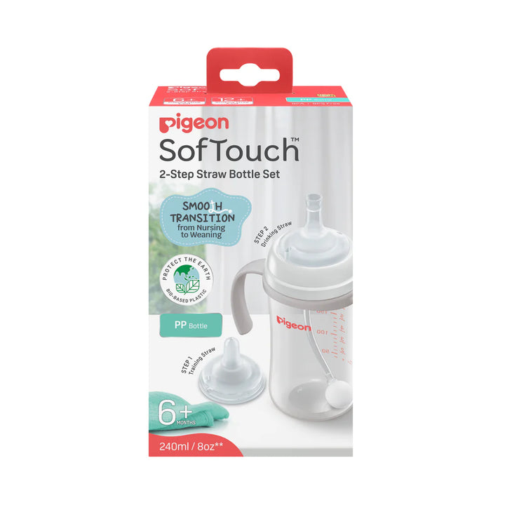 Pigeon SOFTOUCH STEP-UP STRAW BOTTLE SET