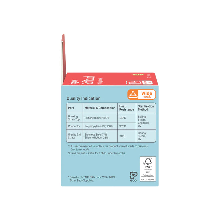 Pigeon SOFTOUCH DRINKING STRAW SET