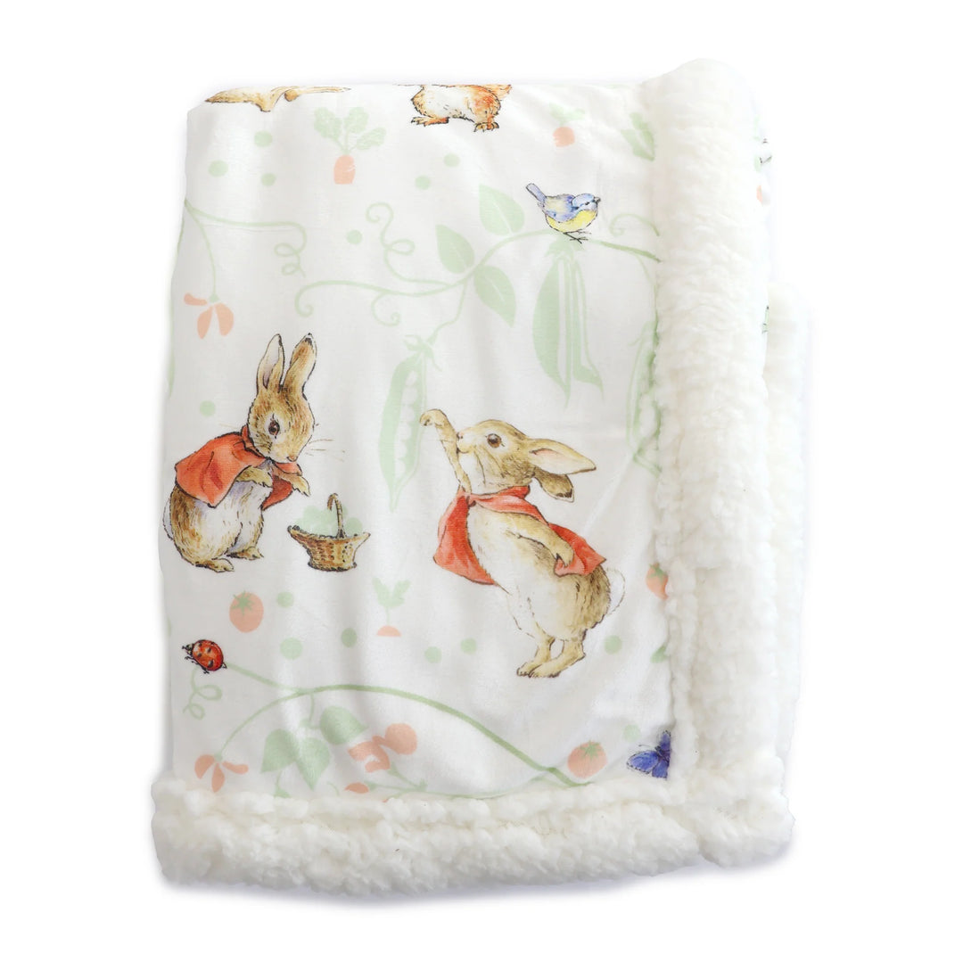 Bubba Blue Flopsy Mopsy & Cottontail Cuddle Blanket