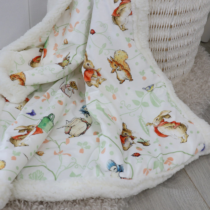 Bubba Blue Flopsy Mopsy & Cottontail Cuddle Blanket