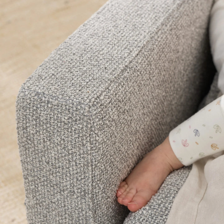 Il Tutto Frankie Electric Recliner Glider Nursery Chair in Grey Speckle Soft Tweed