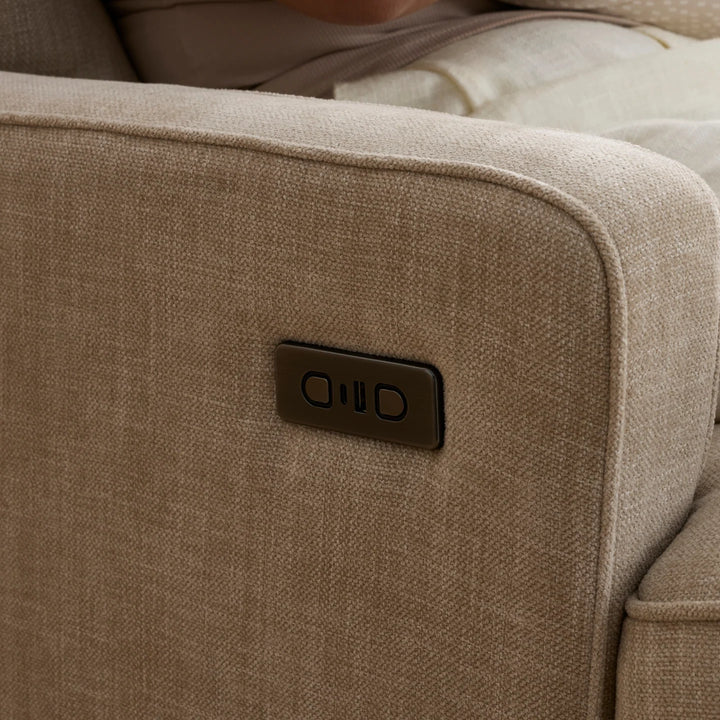 Il Tutto Quinn Electric Recliner Glider Chair with USB in Latté