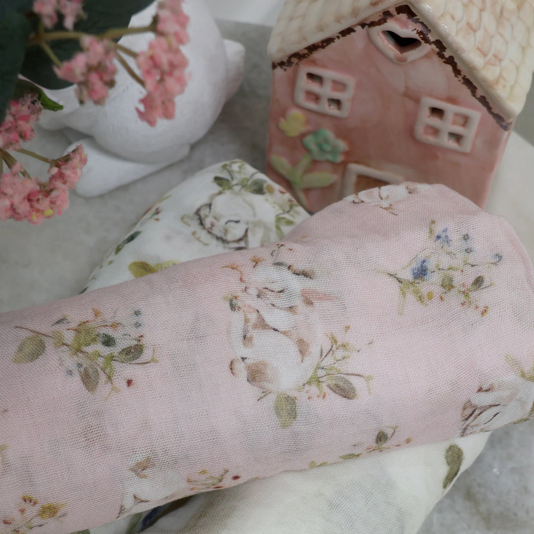Bubba Blue Sleeping Bunny 3pk Muslin Wrap