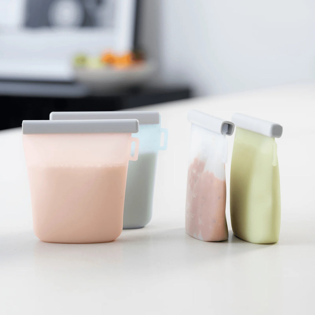 NEW BEGINNINGS SILICONE STORAGE BAGS 4pk