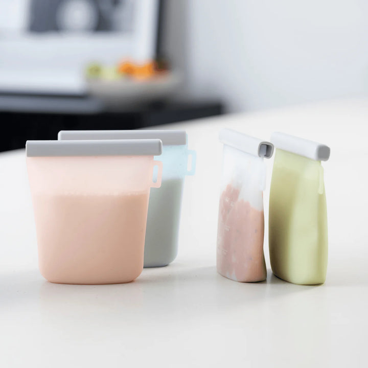 NEW BEGINNINGS SILICONE STORAGE BAGS 4pk