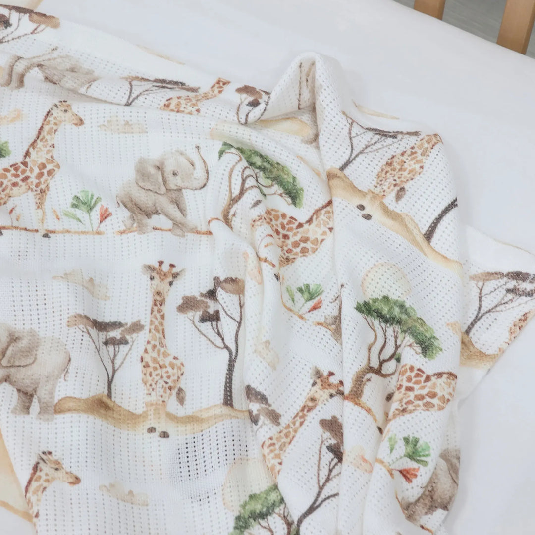 Bubba Blue Adventure Bamboo Cellular Blanket