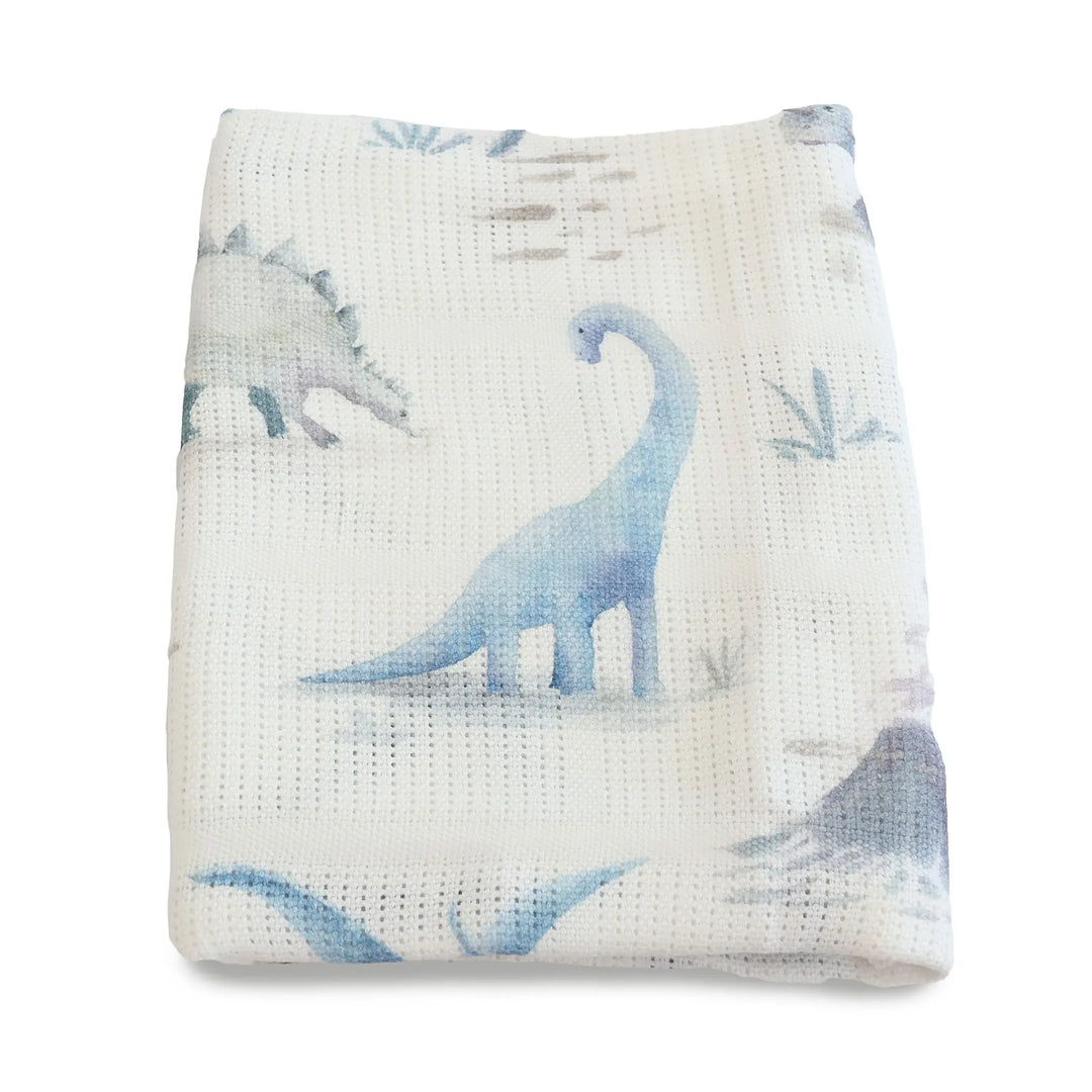 Bubba Blue Jurassic Bamboo Cellular Blanket