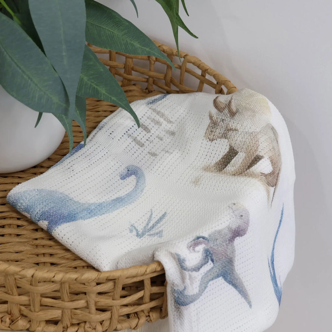 Bubba Blue Jurassic Bamboo Cellular Blanket