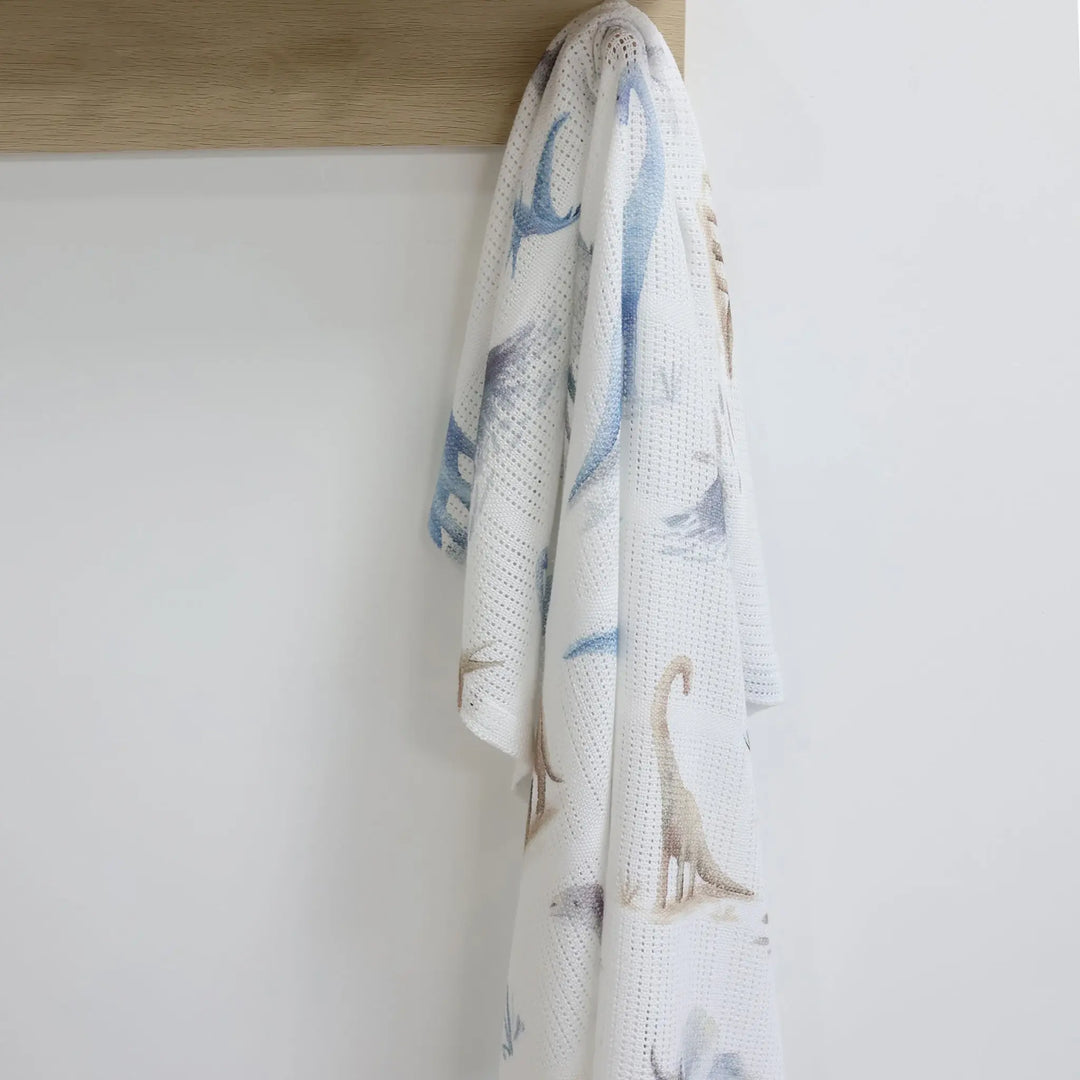 Bubba Blue Jurassic Bamboo Cellular Blanket