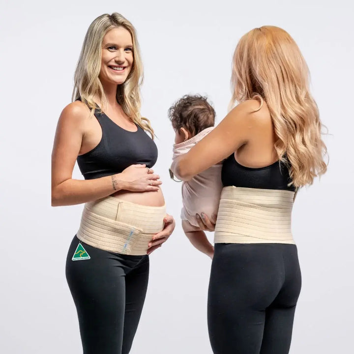 Belly Bands 3-in-1 Belly Band for Pregnancy, Postpartum, C-section - Bisque