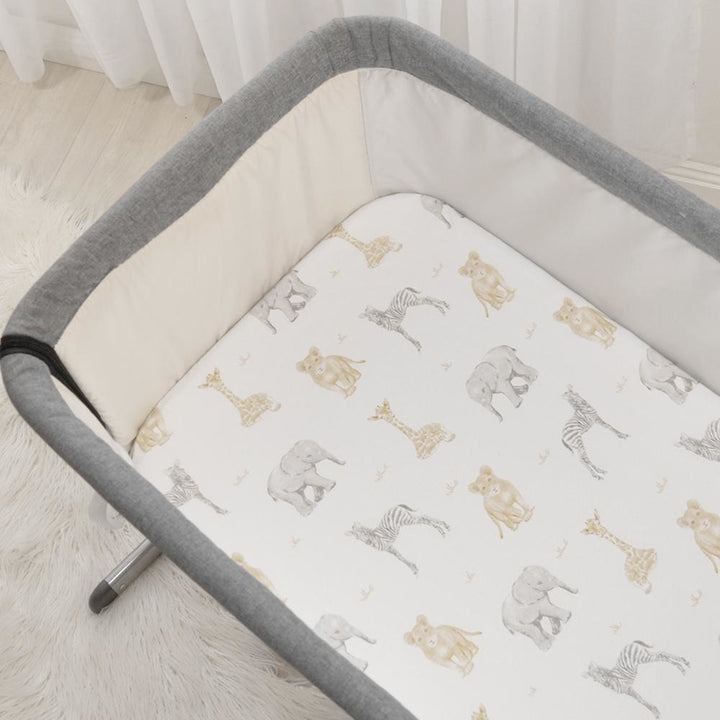 2-pack Jersey Co-Sleeper Fitted Sheets - Savanna Babies/Pitter Patter