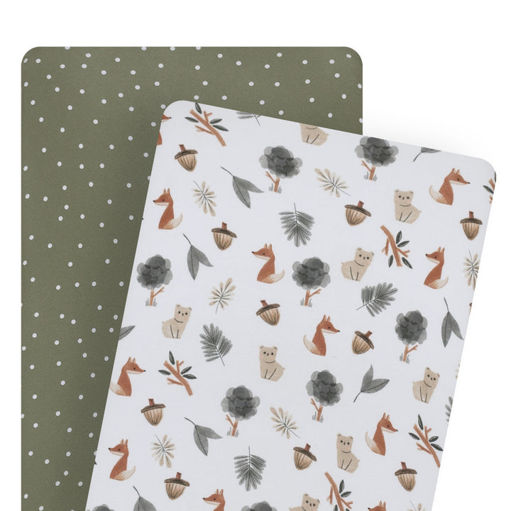 Living Textiles 2pk Bedside Sleeper Fitted Sheets - Forest Retreat