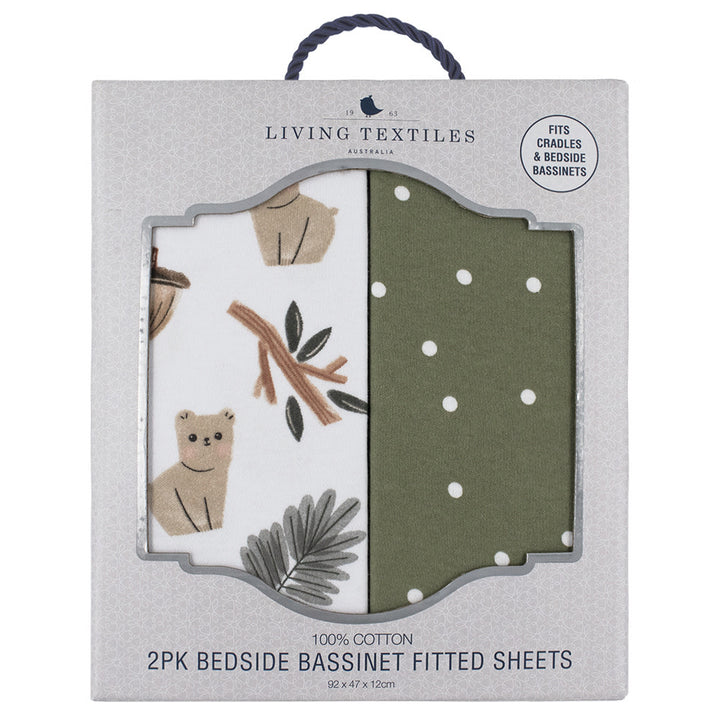 Living Textiles 2pk Bedside Sleeper Fitted Sheets - Forest Retreat