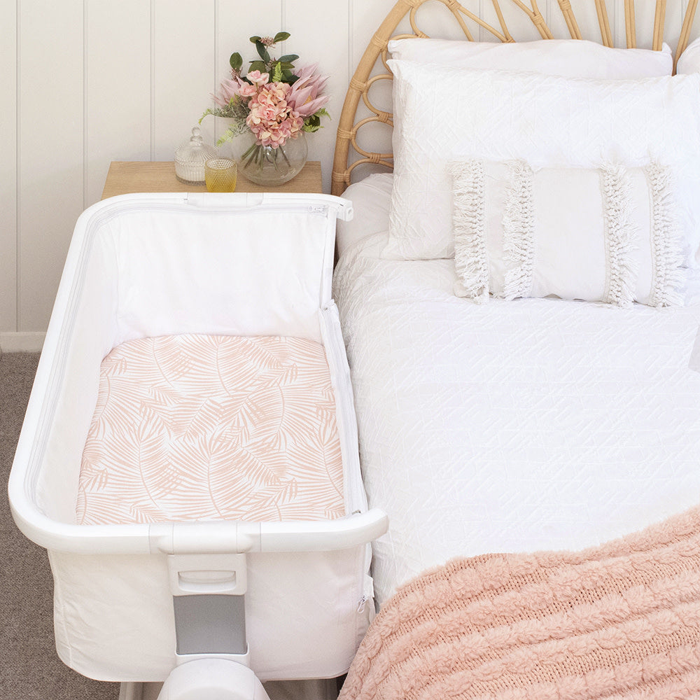 Living Textiles 2pk Bedside Bassinet Fitted Sheets - Tropical Mia