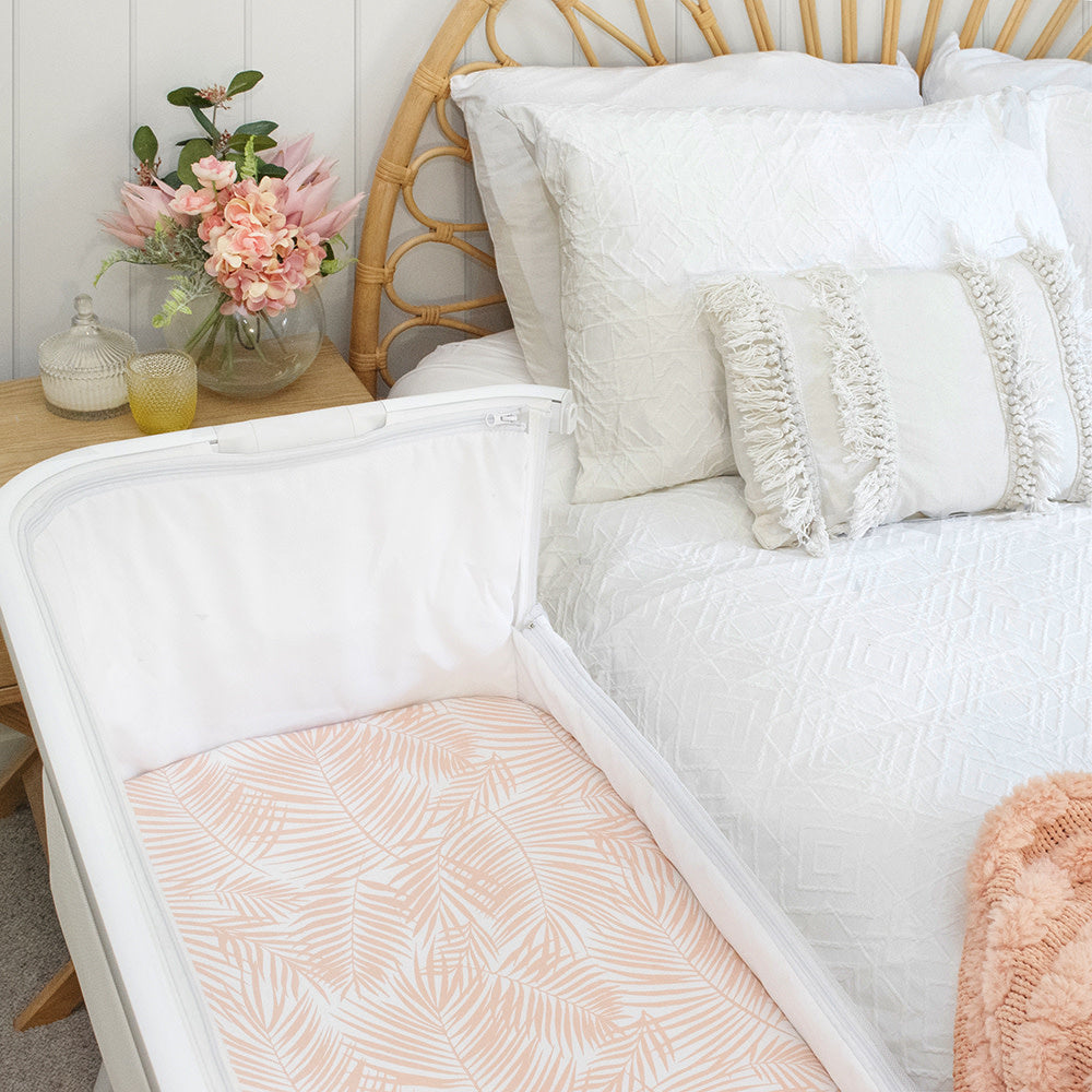 Living Textiles 2pk Bedside Bassinet Fitted Sheets - Tropical Mia