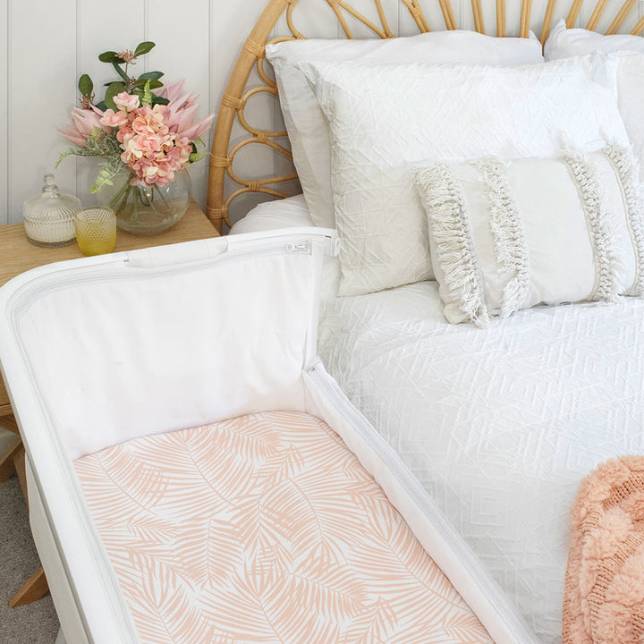 Living Textiles 2pk Bedside Bassinet Fitted Sheets - Tropical Mia