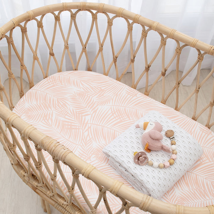 Living Textiles 2pk Bedside Bassinet Fitted Sheets - Tropical Mia