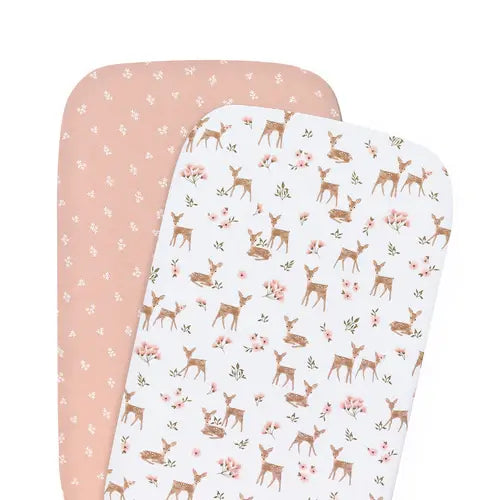 Living Textiles 2pk Bedside Bassinet Fitted Sheet - Sophia's Garden