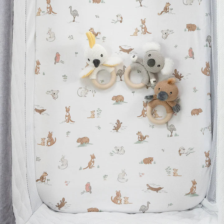 Living Textiles 2 Pack Organic Bedside Sleeper Fitted Sheet