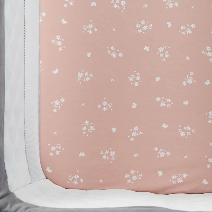 Living Textiles 2 Pack Organic Bedside Sleeper Fitted Sheet - Fawn Fables