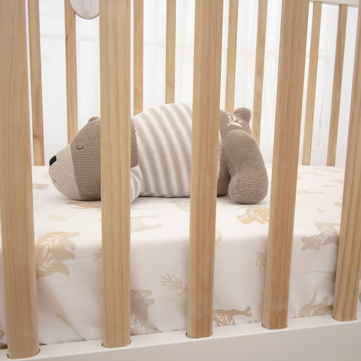 COT FITTED SHEET - BOSCO BEAR