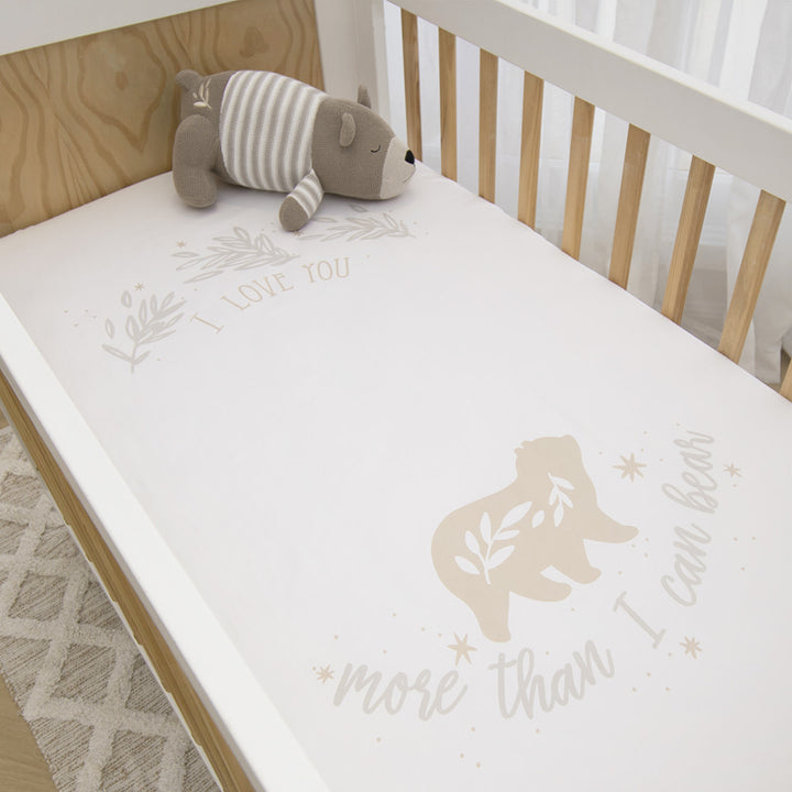 COT FITTED SHEET - MORE THAN I CAN BEAR