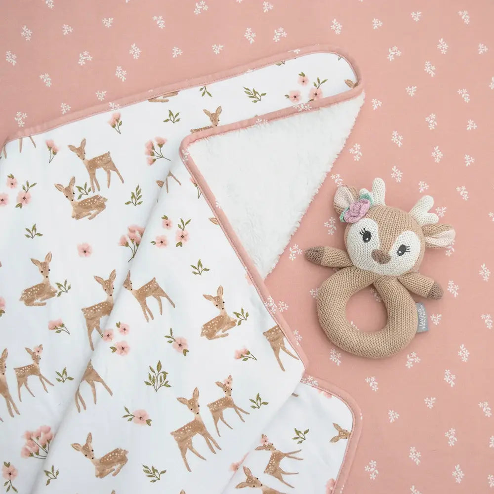 LIVING TEXTILES  2PK JERSEY COT FITTED SHEET - SOPHIA'S GARDEN