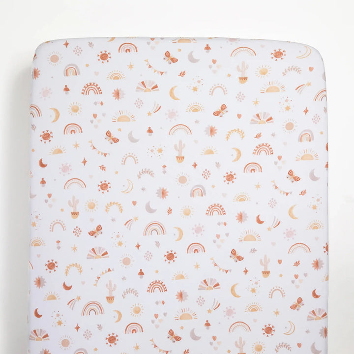 Living Textiles 2 Pack Cot Fitted Sheets - Bohemian Bliss