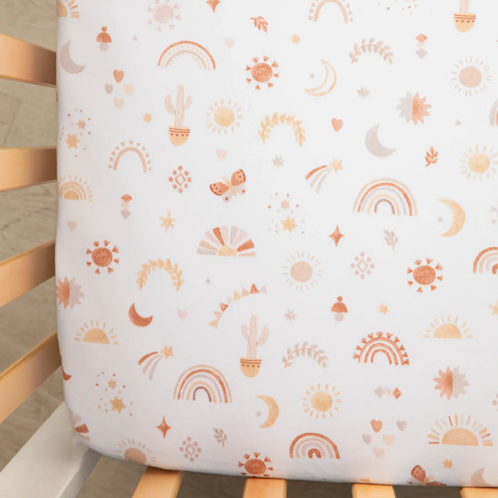 Living Textiles 2 Pack Cot Fitted Sheets - Bohemian Bliss