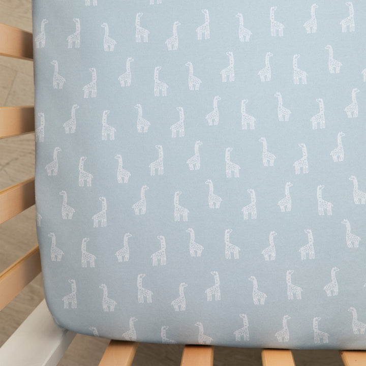 Living Textiles 2 Pack Organic Jersey Cot Fitted Sheets - Wild Safari