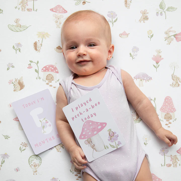 Living Textiles Organic Cot Fitted Sheet 2 Pack - Whimsical Wonderland