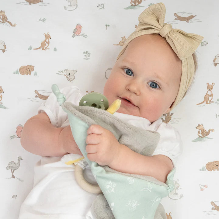 Living Textiles 2 Pack Organic Cot Fitted Sheet - Australiana