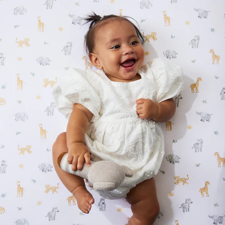 Living Textiles 2 Pack Organic Cot Fitted Sheet - Roam & Roar