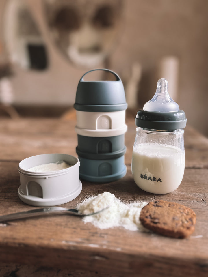 Beaba Formula and Snack Container - Mineral Grey/Blue