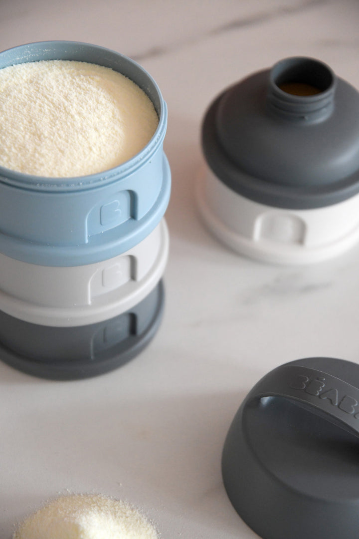 Beaba Formula and Snack Container - Mineral Grey/Blue