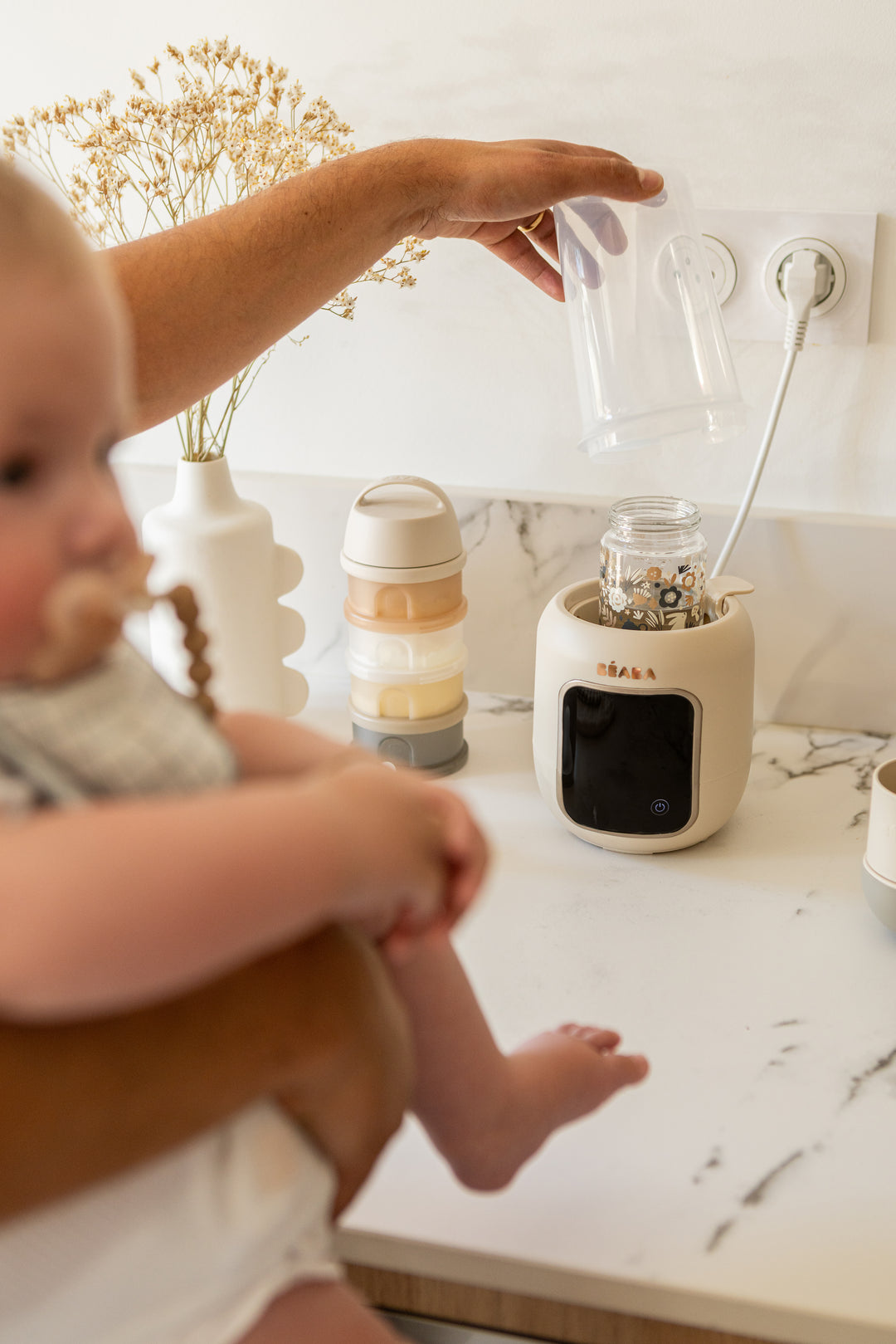 BEABA 5 IN 1 MULTI MILK BOTTLE WARMER - CLAY