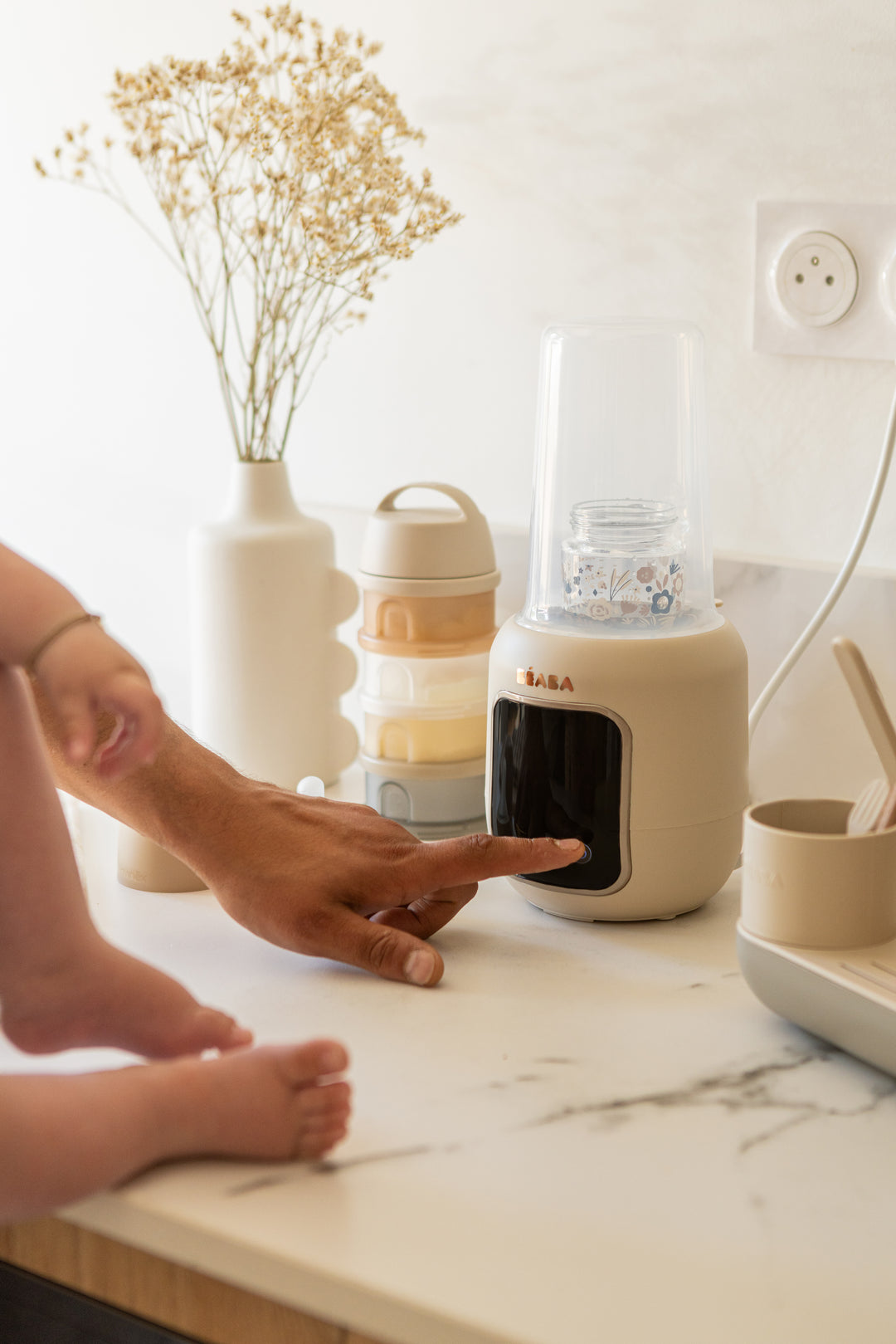 BEABA 5 IN 1 MULTI MILK BOTTLE WARMER - CLAY