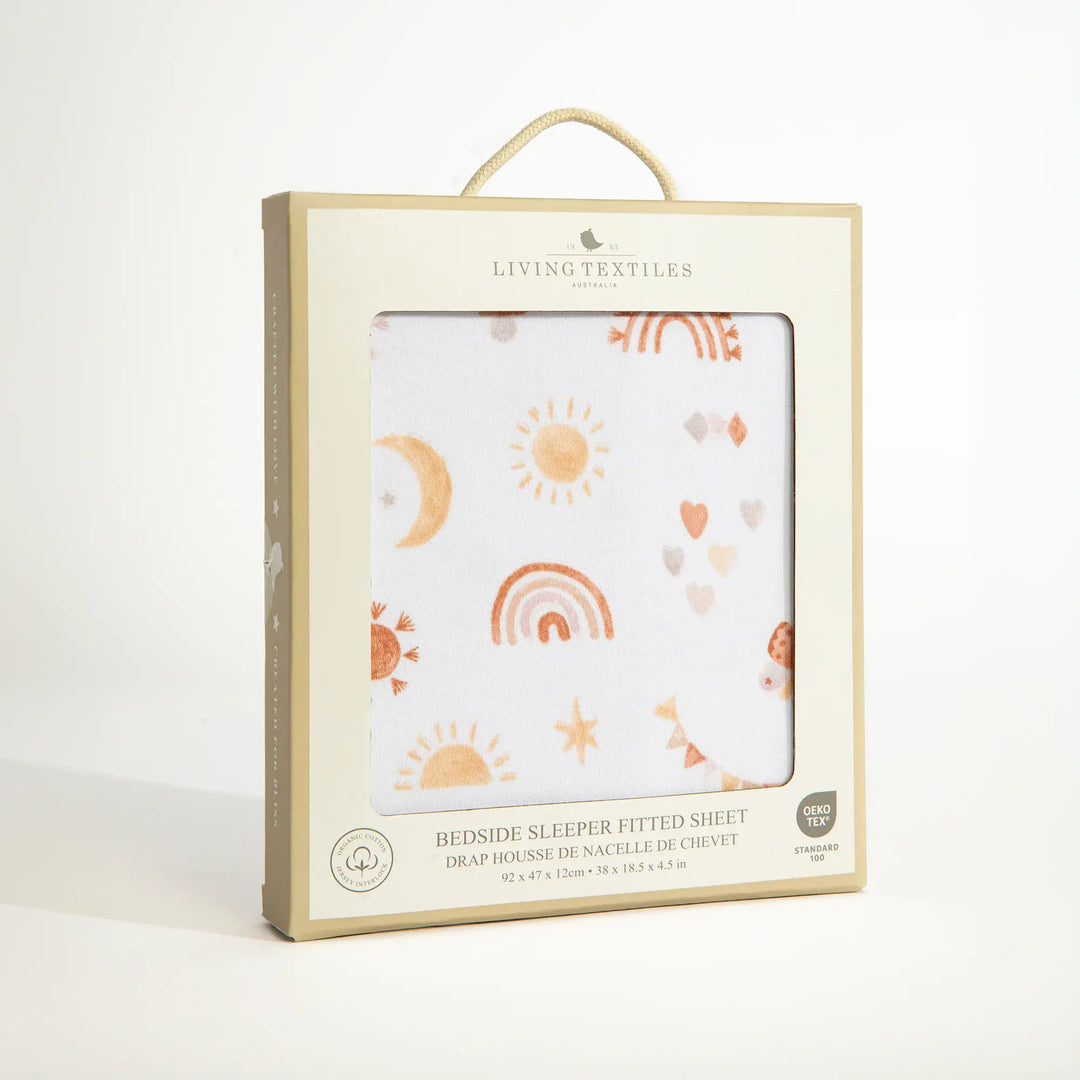 Living Textiles 1 Pack Bedside Sleeper Fitted Sheet - Bohemian Bliss