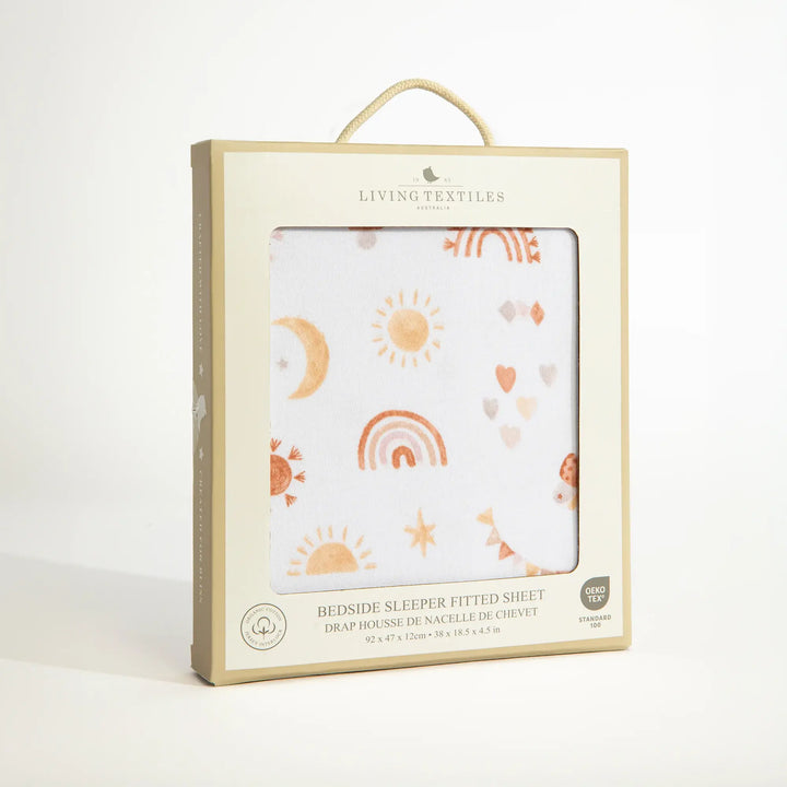 Living Textiles 1 Pack Bedside Sleeper Fitted Sheet - Bohemian Bliss