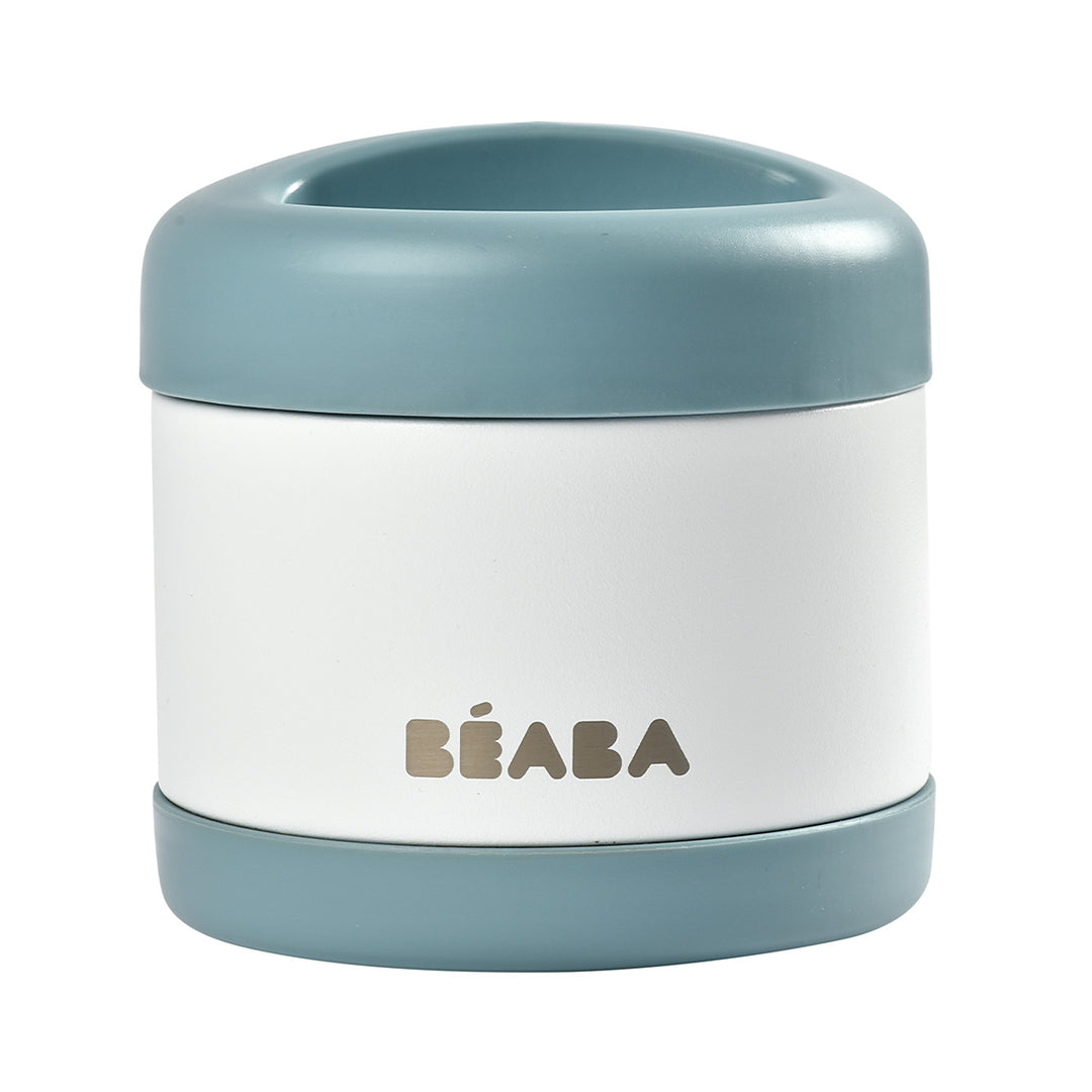 Beaba Stainless Steel Isothermal Portion 500ml - Baltic Blue / White