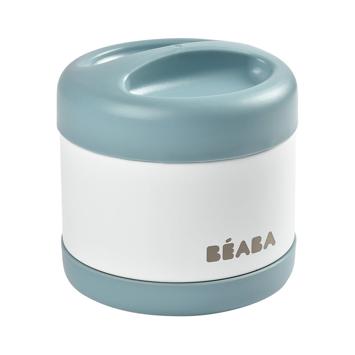 Beaba Stainless Steel Isothermal Portion 500ml - Baltic Blue / White