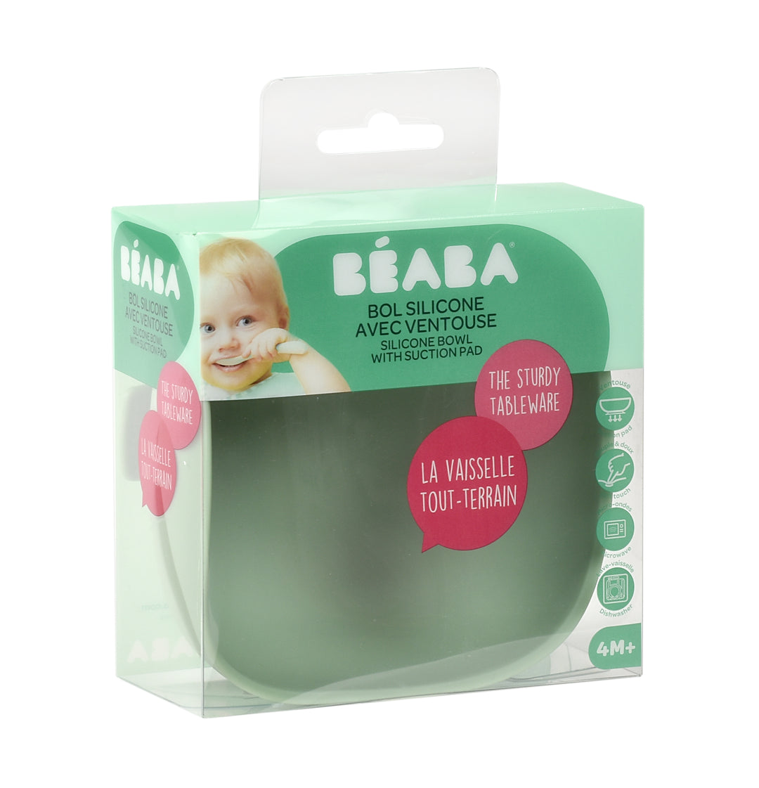 BEABA SILICONE SUCTION BOWL - SAGE GREEN