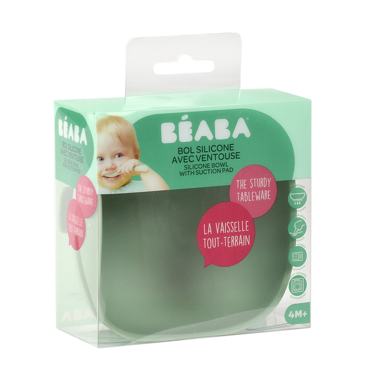 BEABA SILICONE SUCTION BOWL - SAGE GREEN